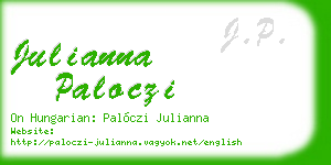 julianna paloczi business card
