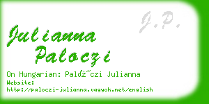 julianna paloczi business card